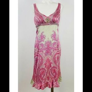 Tracy Reese 100% Silk Paisley Dress 8